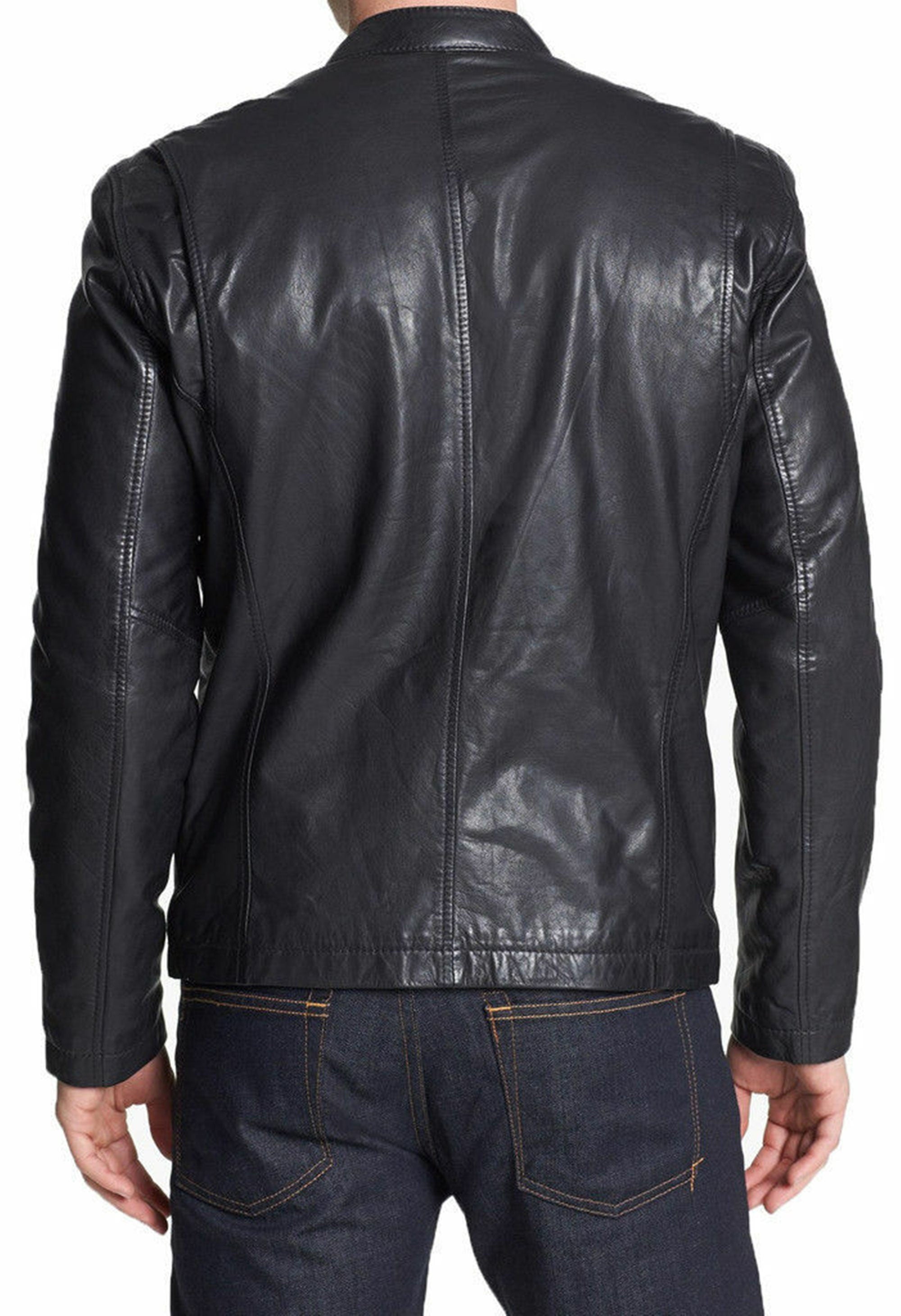 Mens Black Biker Jacket Black Leather Jacket