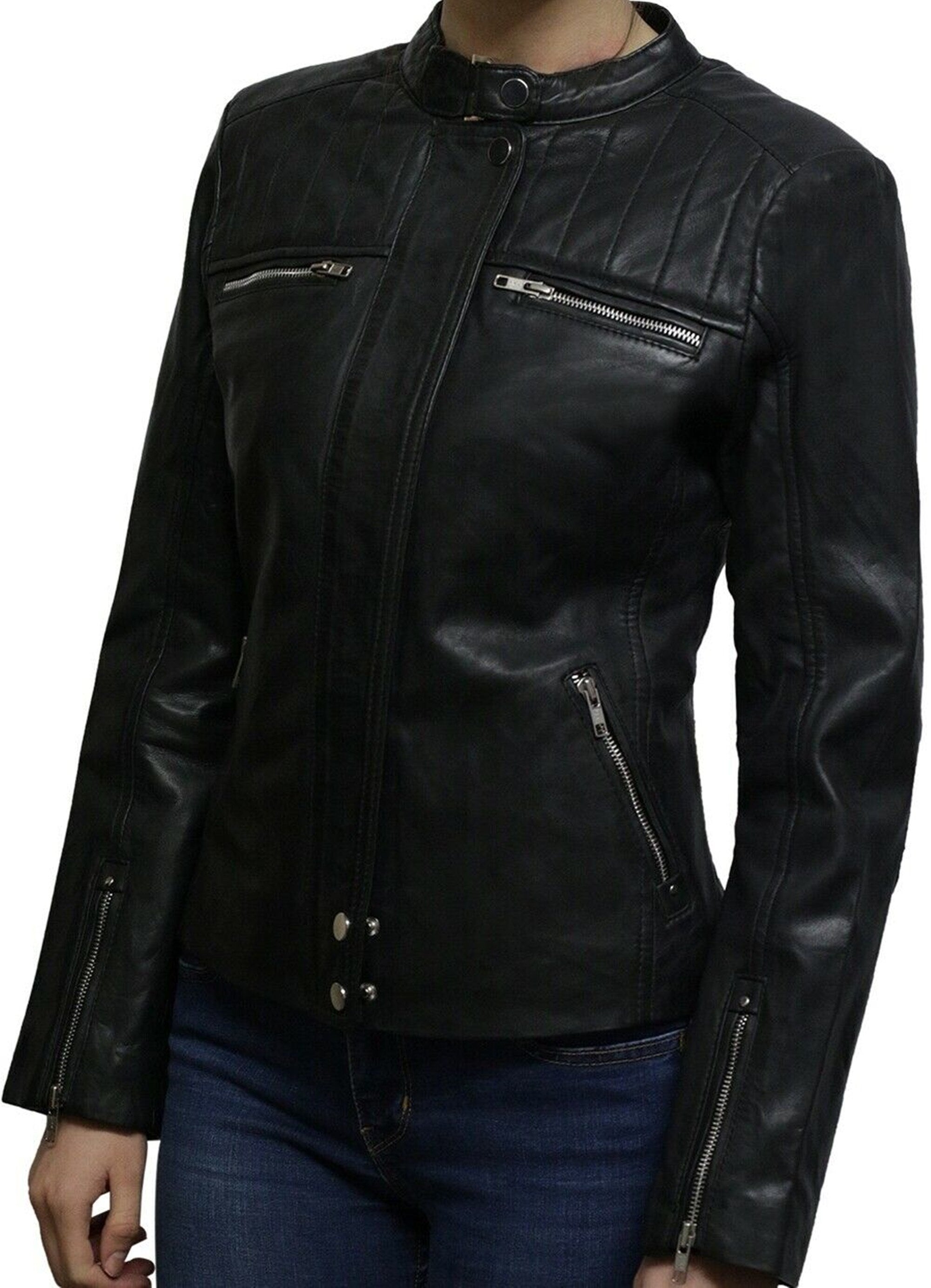 Leather Biker Jacket Women