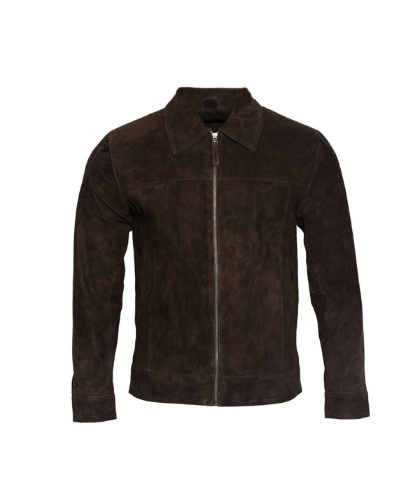 Handmade Suede Shirt Collar Jacket