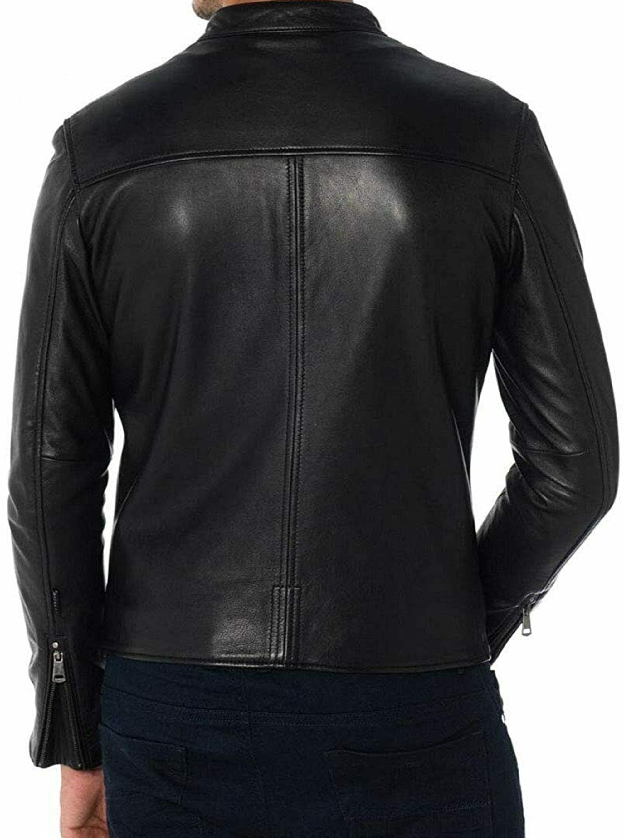 Mens Black New Style Leather Jacket