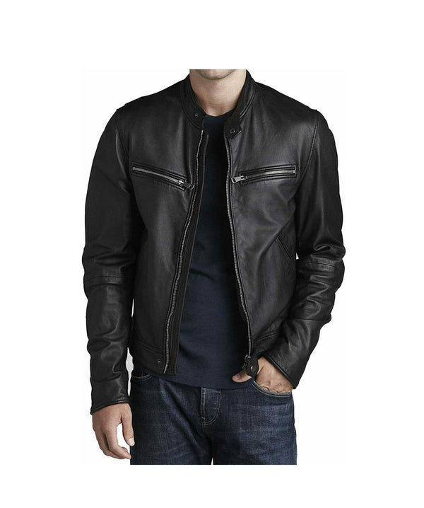 Mens Black Leather Jacket