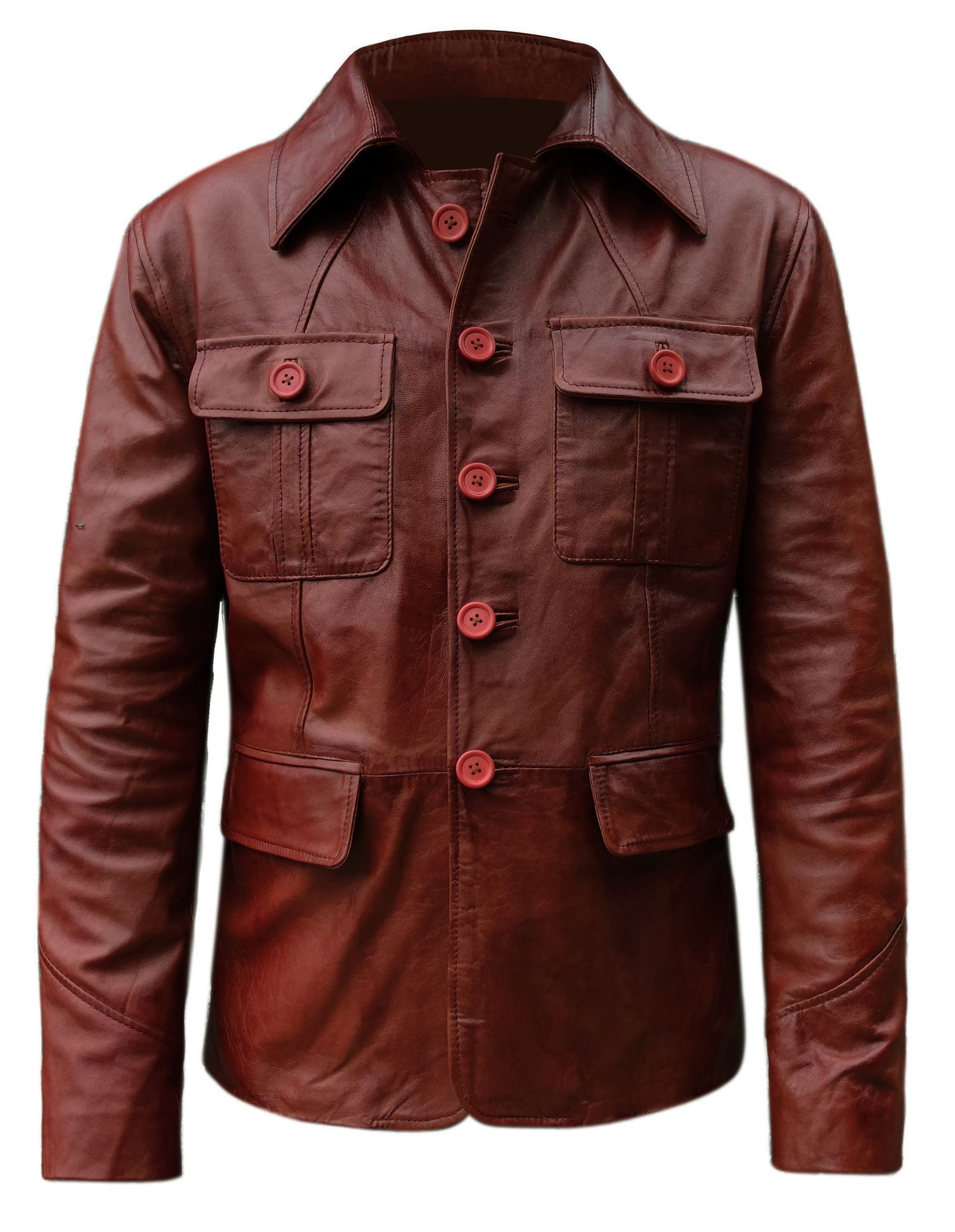 Mens Blazer Coat Dark Tan Wax Blazer Coat