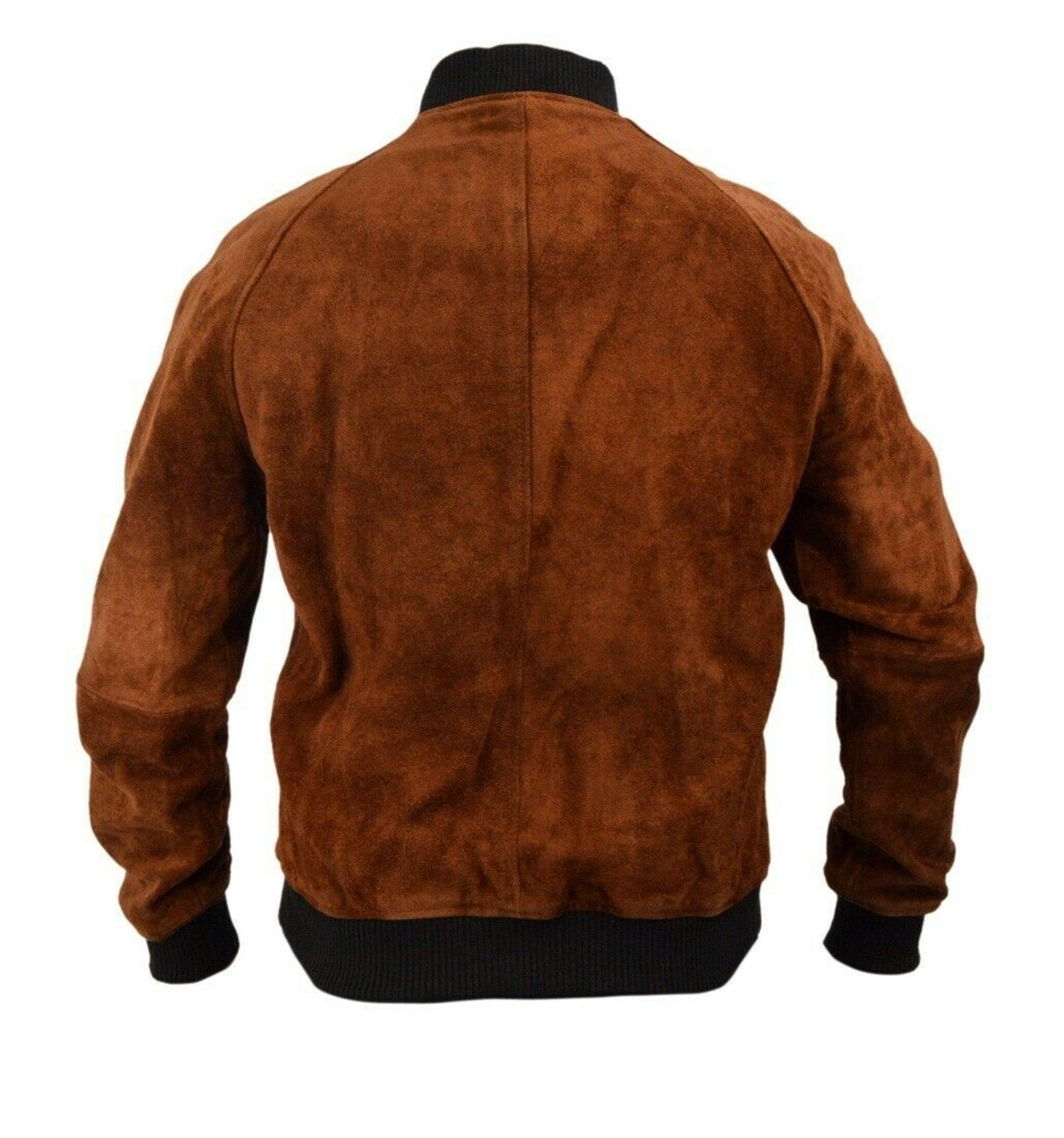 Vintage Bomber Jacket Handmade Suede Jacket