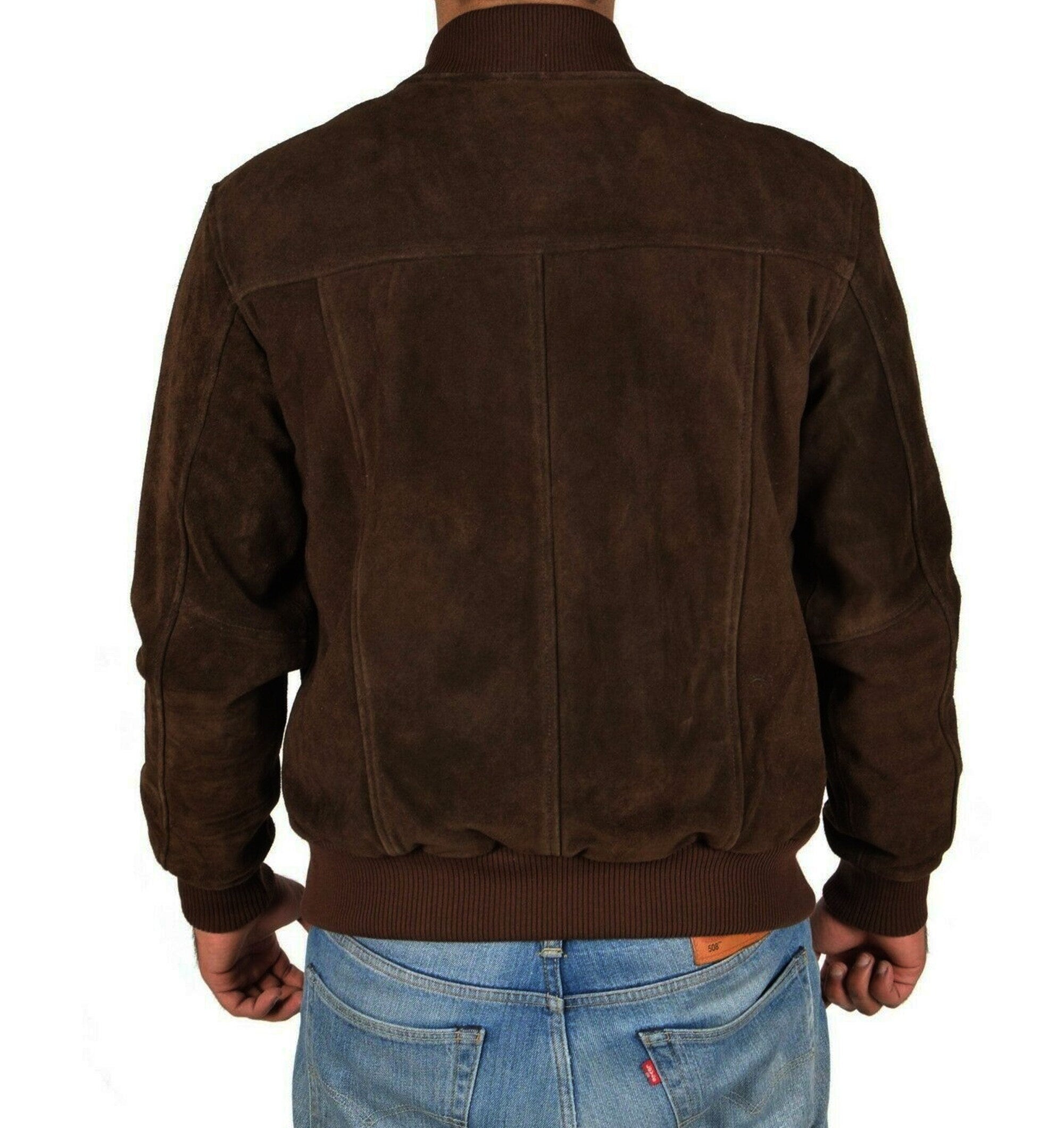 Men Suede Leather Handmade Casual Jacket