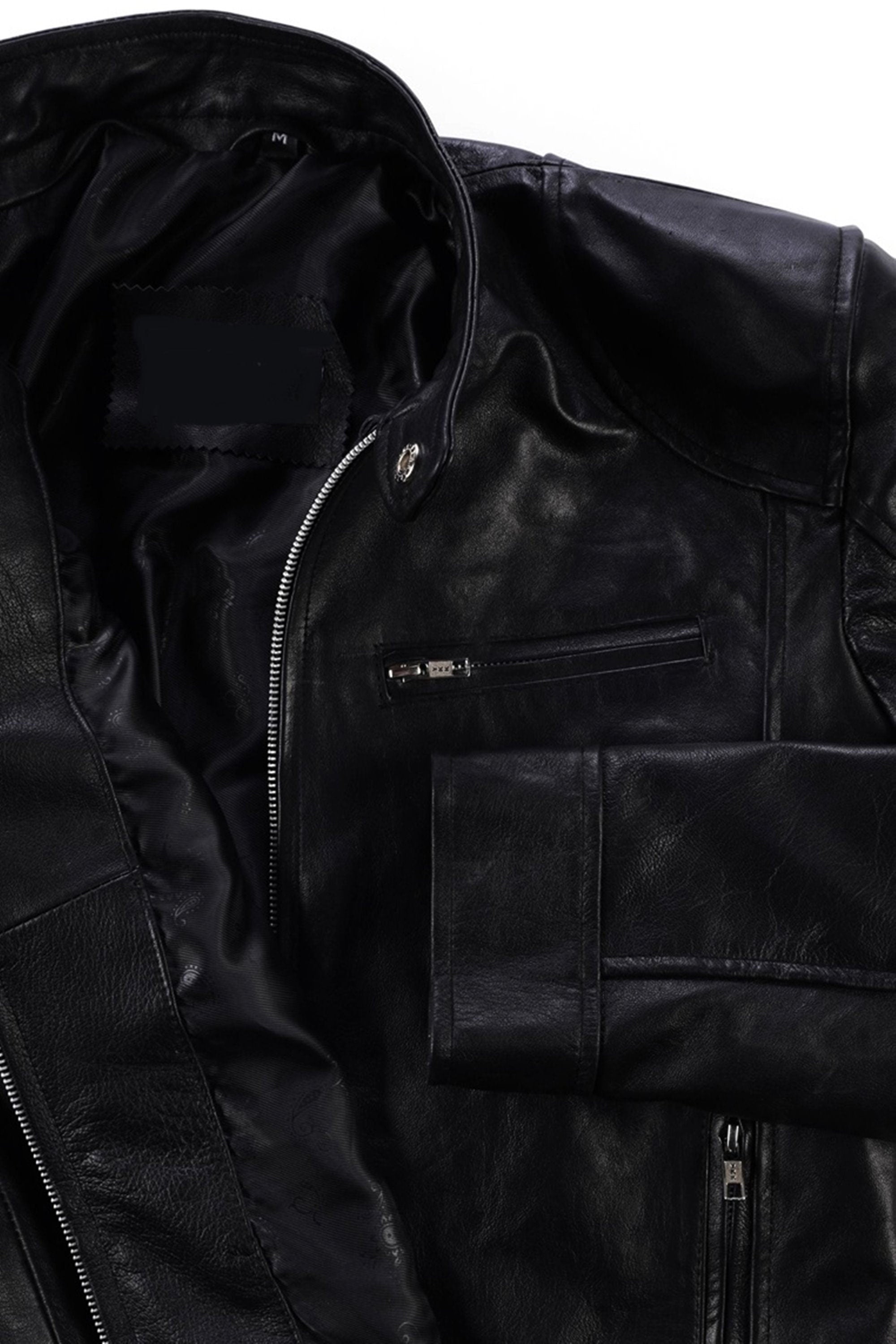 Mens Vintage Black Leather Jacket for Men