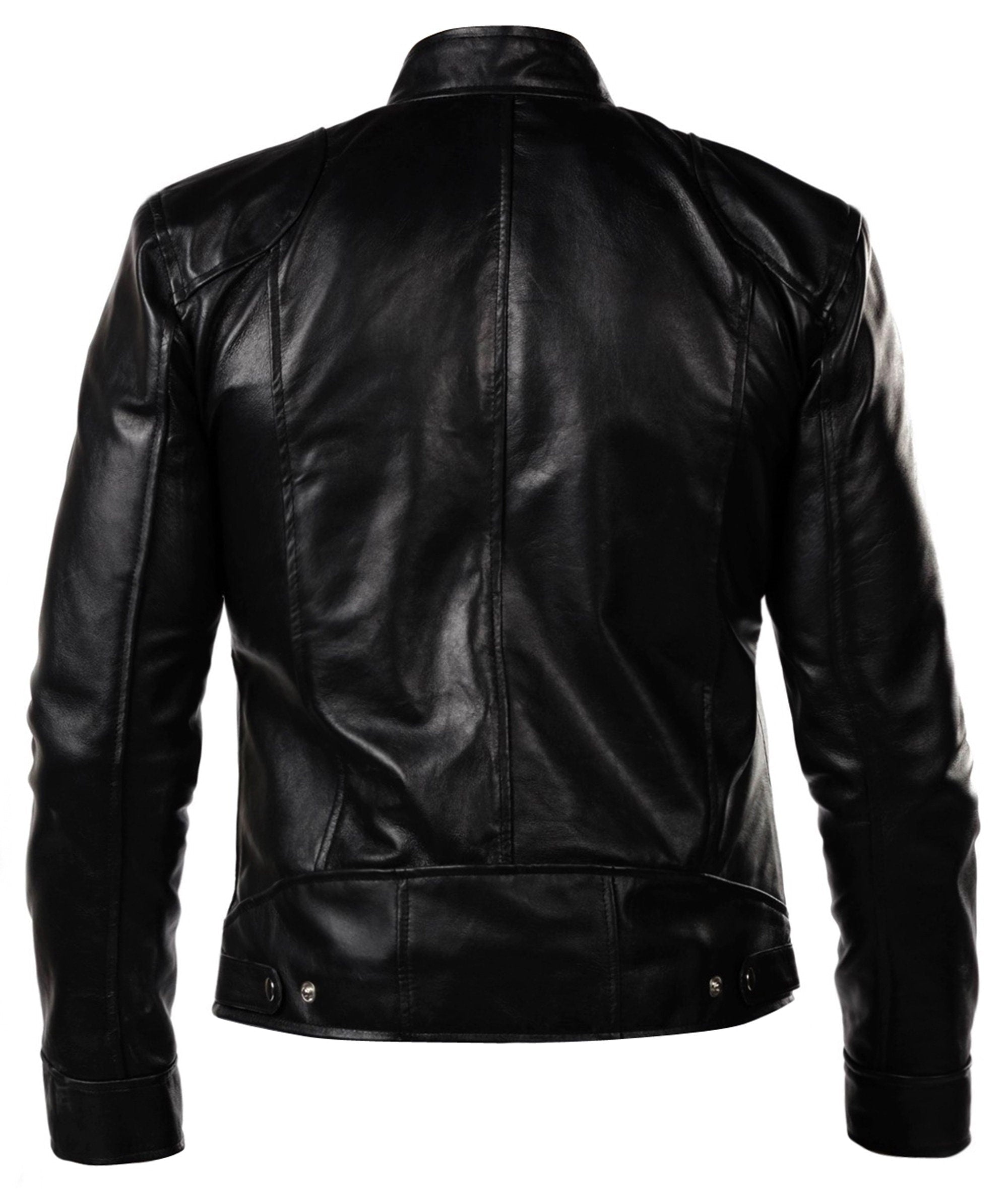 Mens Vintage Black Leather Jacket for Men