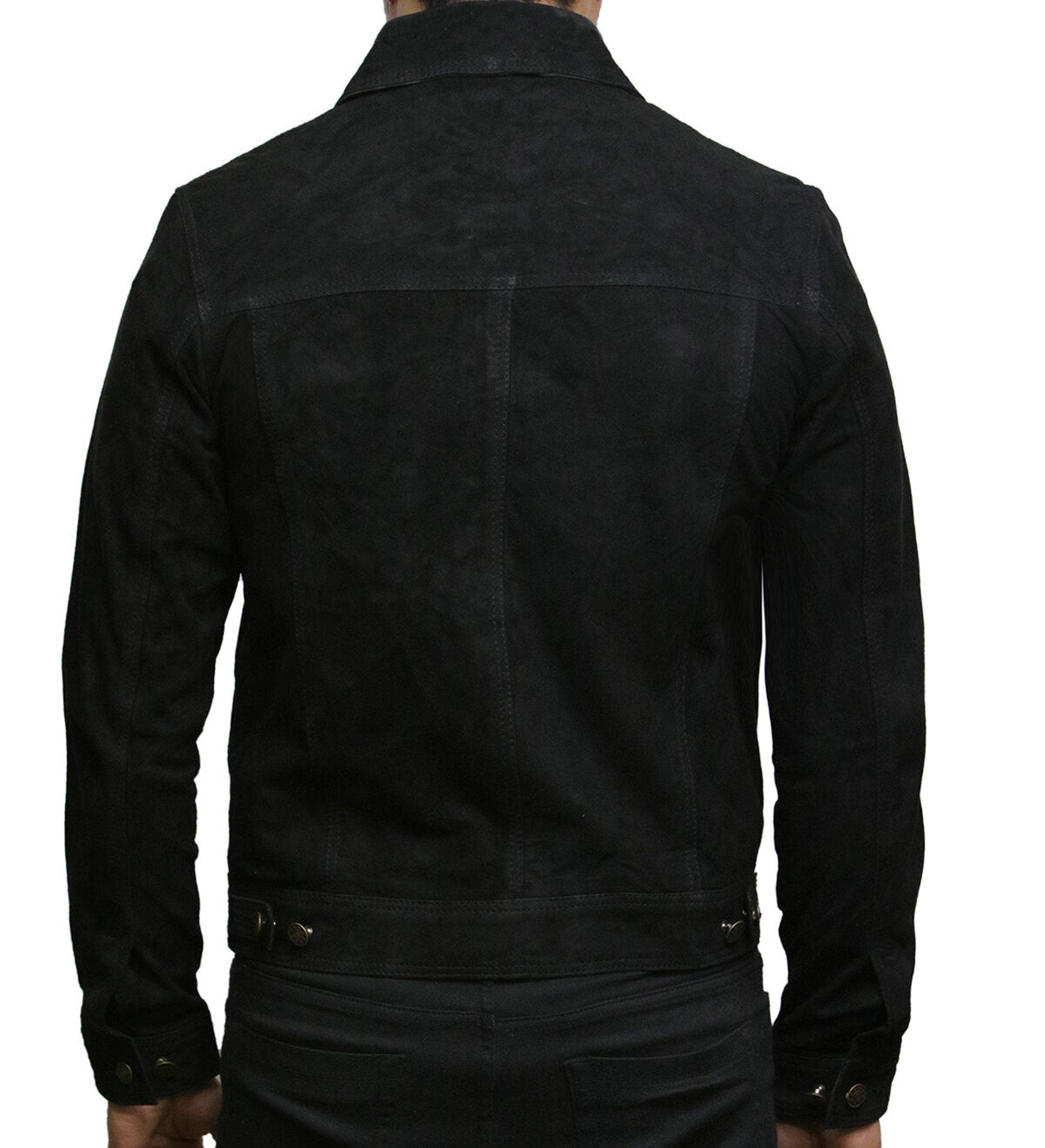 Black Suede Leather Jackets For Men