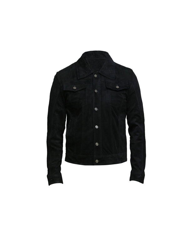 Black Suede Leather Jackets For Men