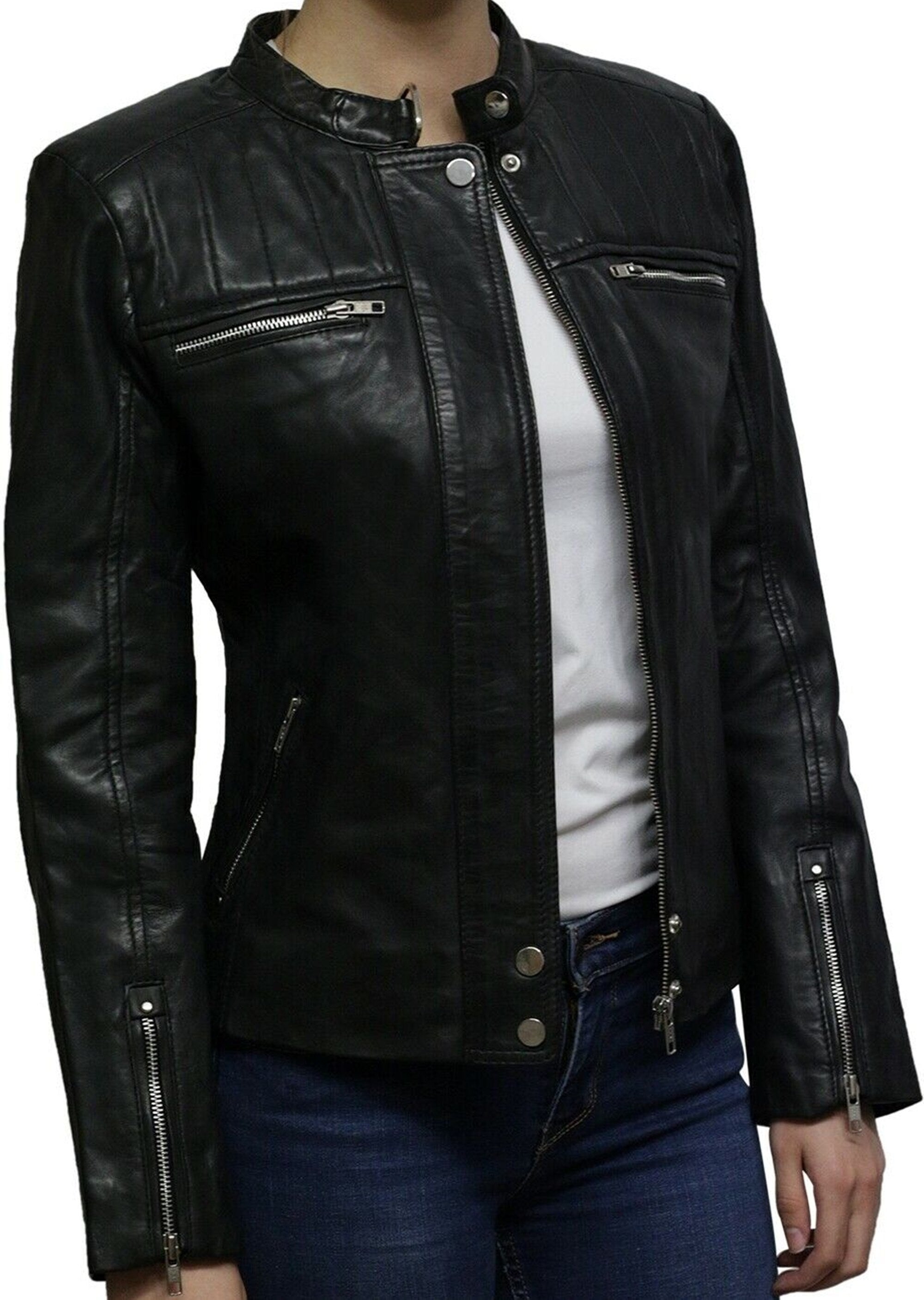 Leather Biker Jacket Women