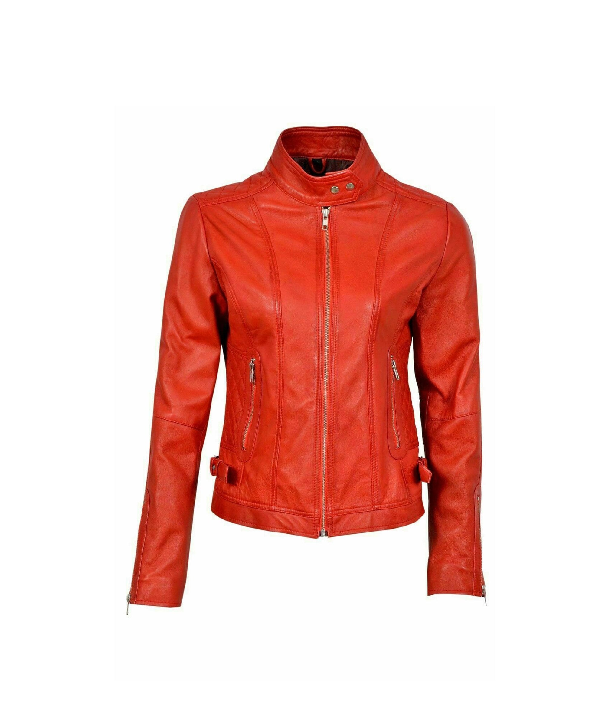 Womens Red Leather Jacket