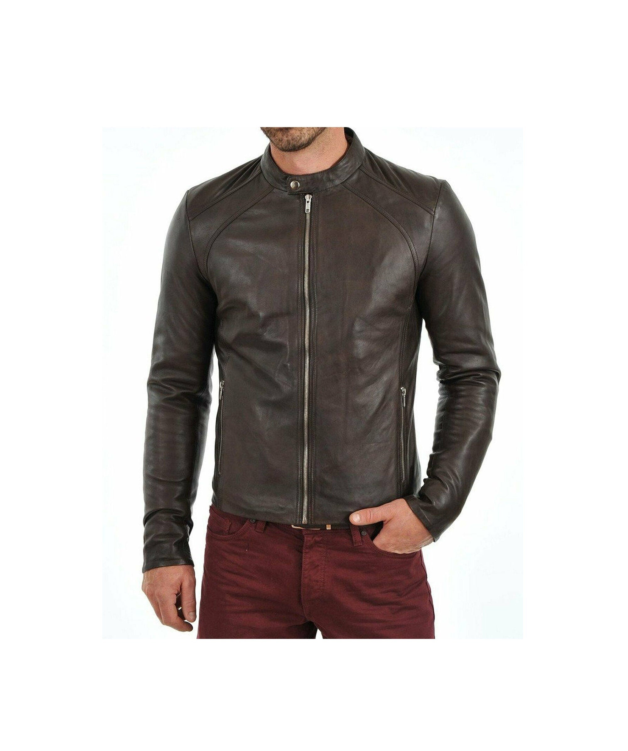 Handmade Brown Leather Jacket