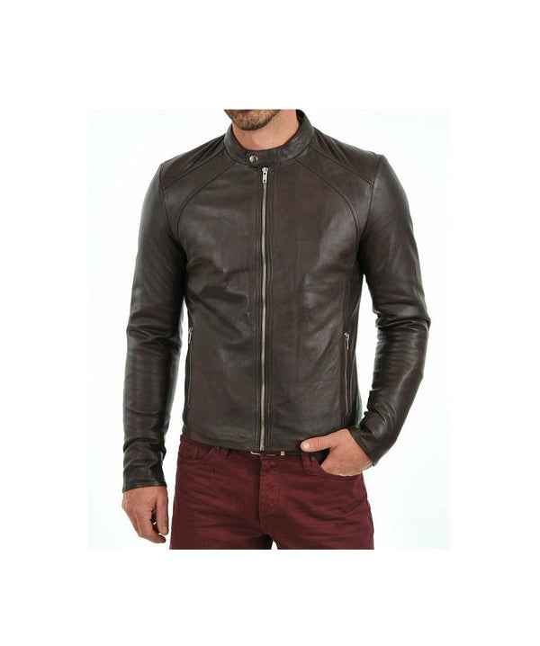 Handmade Brown Leather Jacket