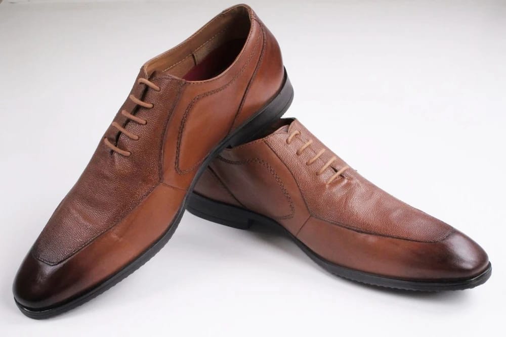 Mens Wax Brown Color Leather Shoes
