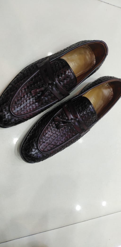 Men's Burgundy Color Leather Shoe