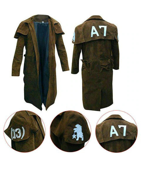 Men's Vegas A 7 Fallout Leather Trench Coat