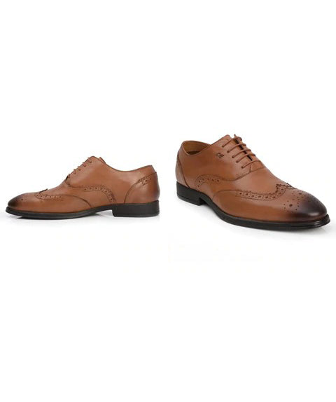 Mens Light Brown Color Leather Shoes