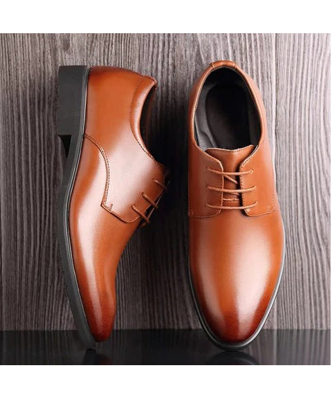 Mens Tan Color Leather Shoes