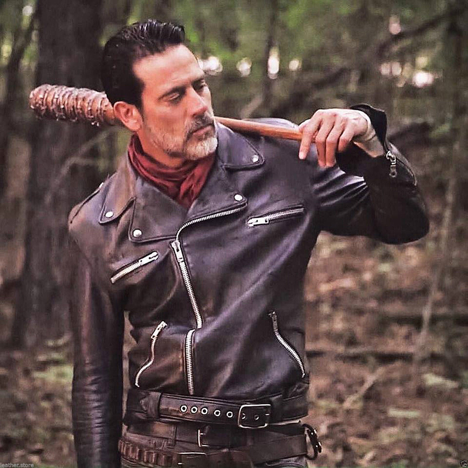 Jeffrey Dean Morgan TV Series The Walking Dead Negan Biker Leather Mens Jacket