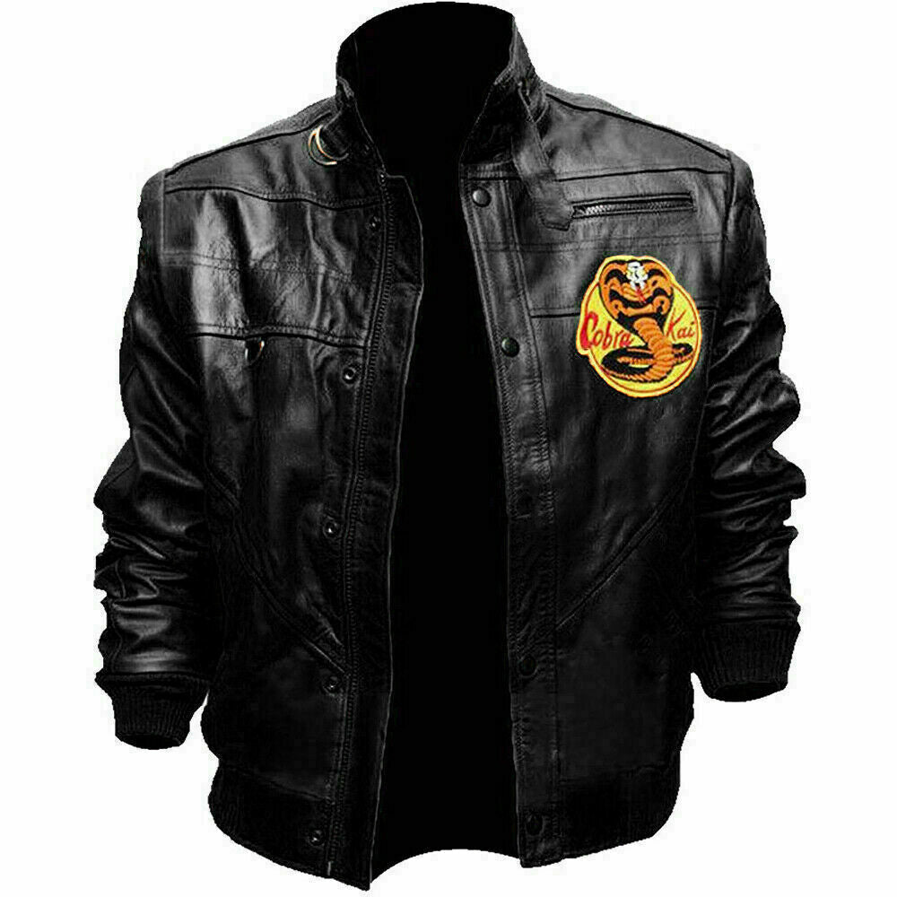 The Karate Kid Cobra Kai Johnny Lawrence Black Leather Jacket