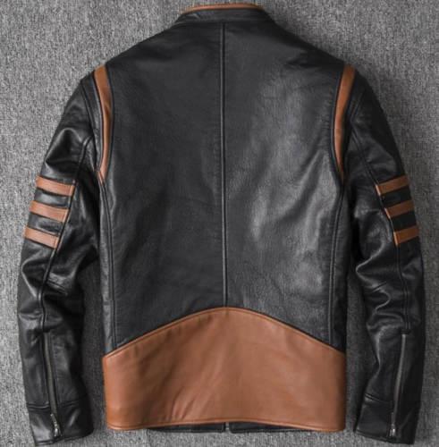 X-Men Origins Wolverine Black Biker Leather Jacket